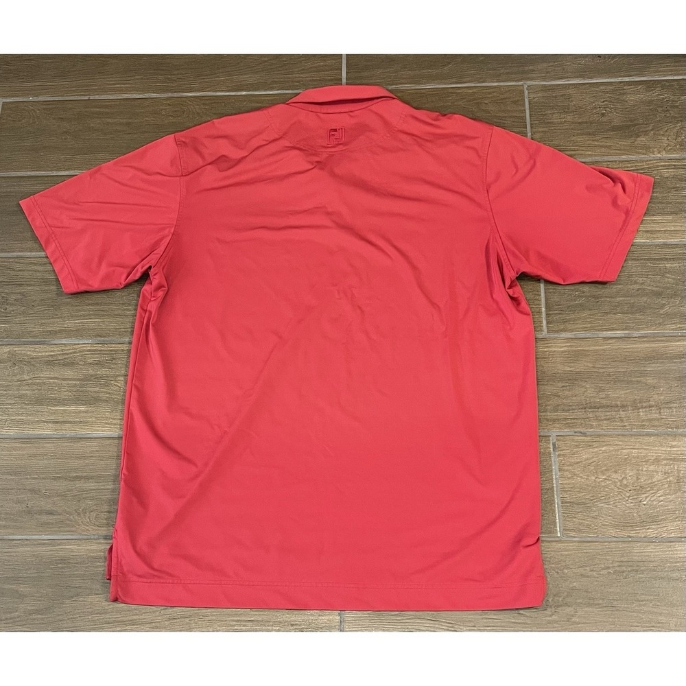 Footjoy FJ Men's Golf Polo Shirt XL Red Short Sleeve - Picture 5 of 6